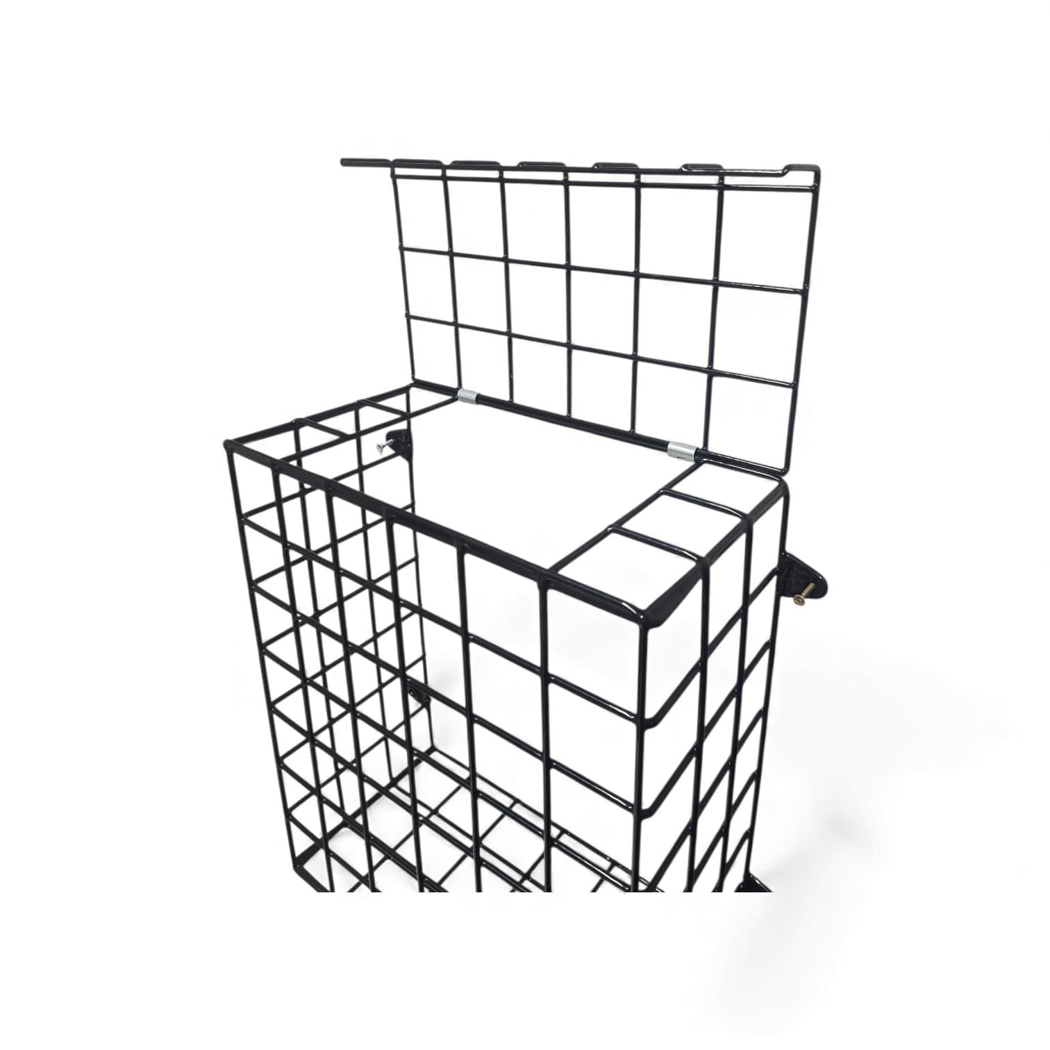 Goldbearuk Organizer Da Porta In Metallo Nero – Portariviste E Portalettere Minimal A Strati, Stile Industriale - 4