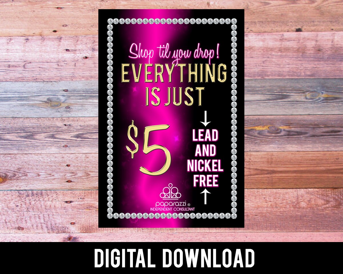 Paparazzi Printable Banner Digital Download | Etsy