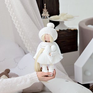Bambola angelo con cuore, Piccolo angelo regalo per bambina, Decorazione per la casa, Regalo per sposi novelli