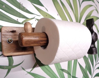 Hammer Toilet Roll Holder in Rustic Style