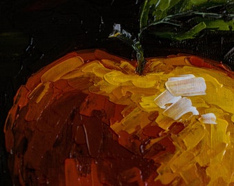 Red Yellow Apple Original Art 6x6 by S. Lee Mark - Stil Life
