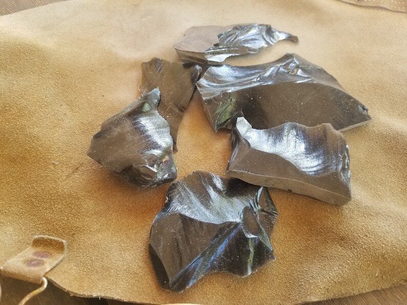 Four Tools Basic Flint Knapping Kit Obsidian Etsy