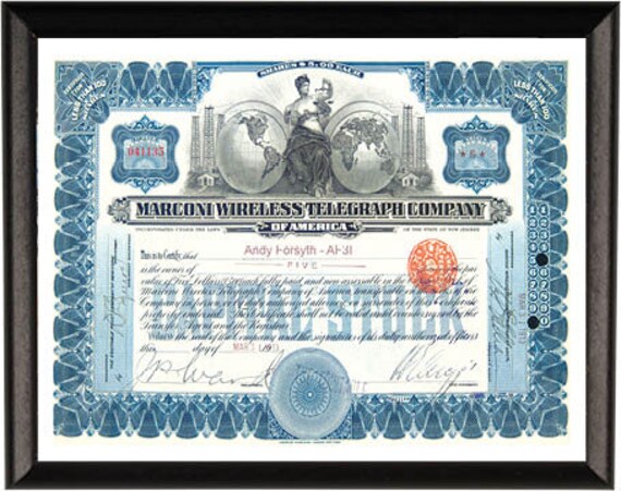 antique radio stock certificates ham radio stock certificates