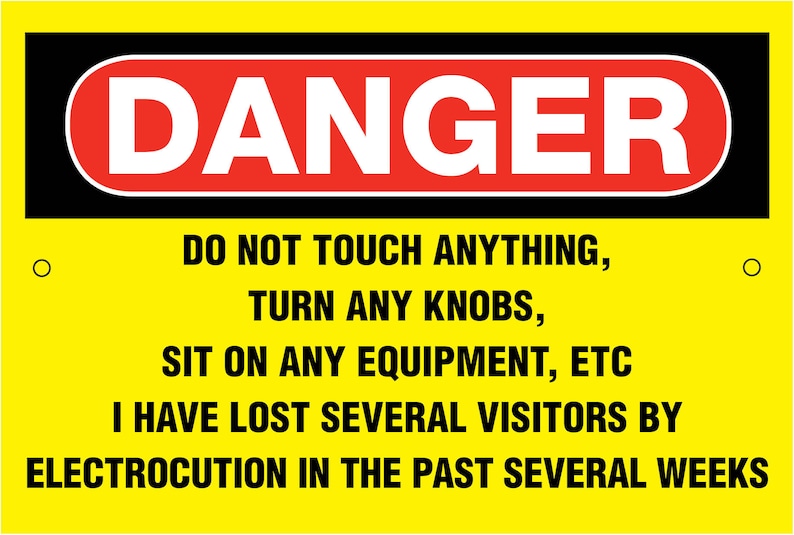 Danger Do Not Touch Amateur Radio Sign Etsy