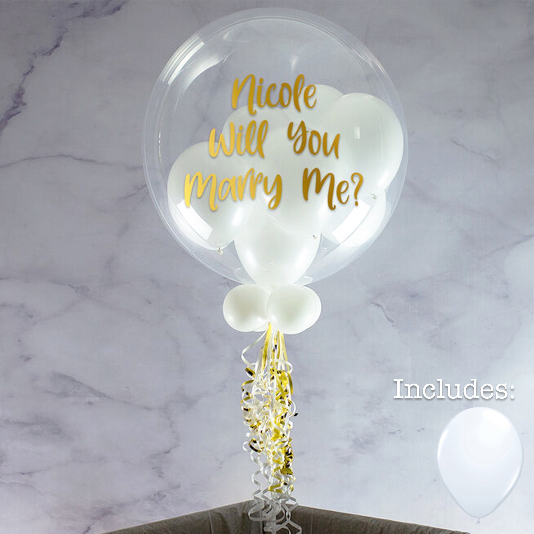 Will you marry me balloon in a box deals