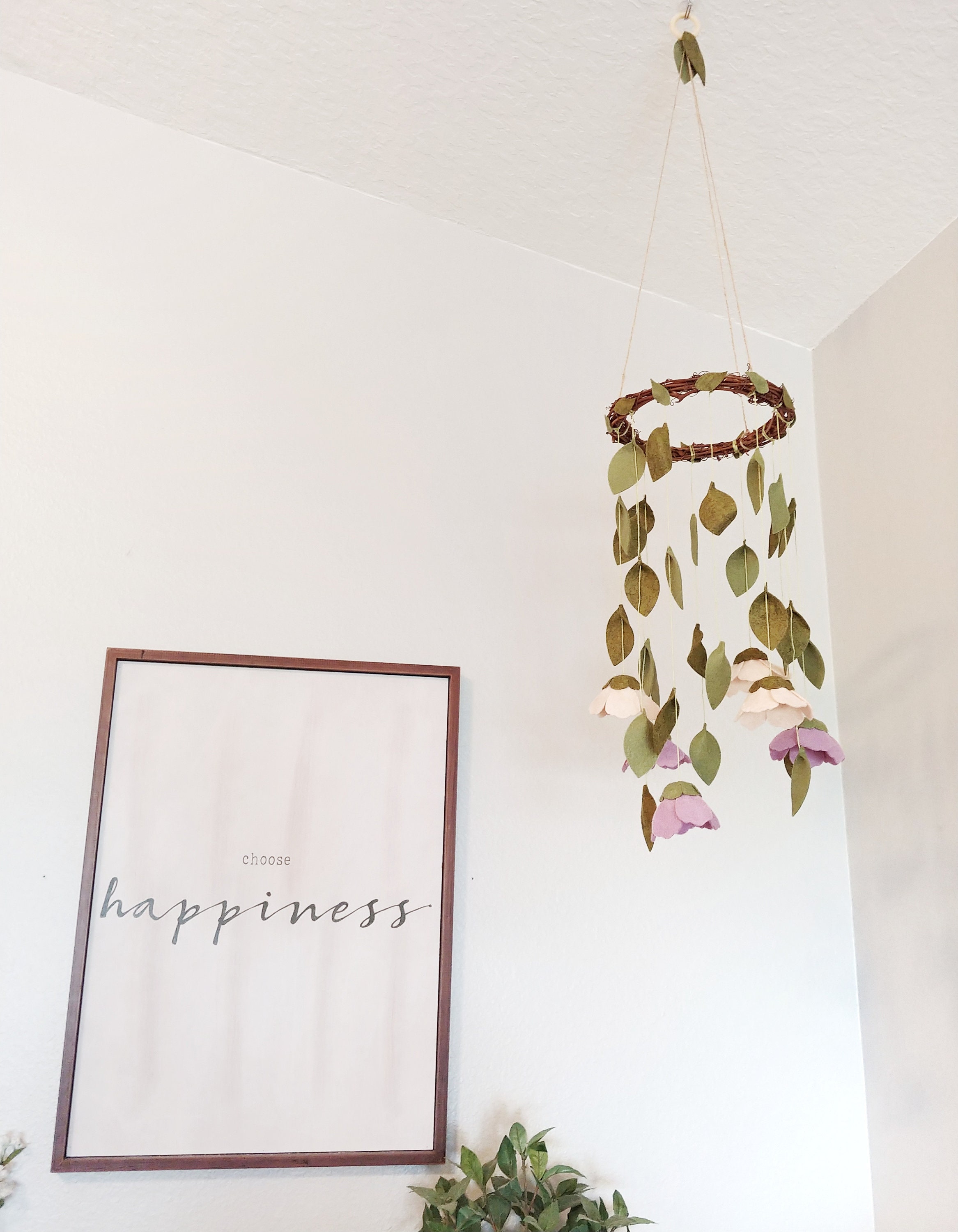 Pink and Purple Flower Mobile Floral Mobile Nursery Decor Etsy