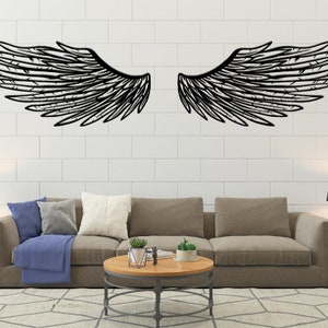 Metal Art -Lucifer Angel Wings Wing  DXF File Good For CNC Plasma and Laser Cut