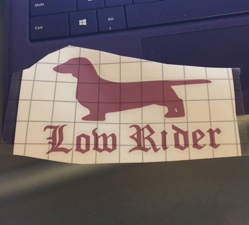 Dachshund Low Rider Decal - Etsy