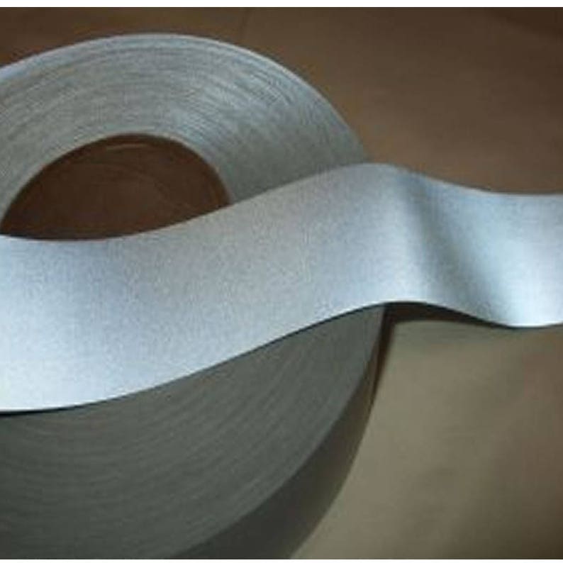 Silver Reflective Tape Iron on or Sew on Tape Grey 50 Mm Wide Hi Vis