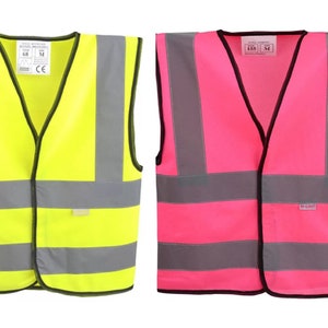 Child Vests Children Reflective Waistcoat Hi Visibility Sports Safety 2 Colors and 3 Sizes from 3 to 11 years image 1