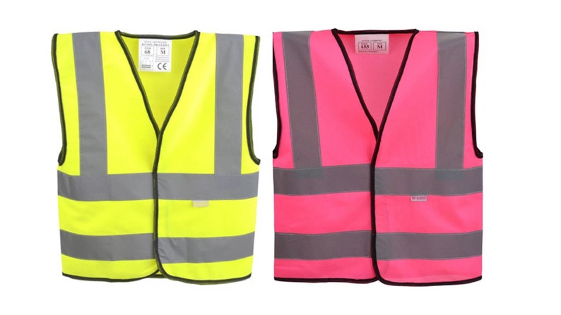 Child Vests Children Reflective Waistcoat Hi Visibility Sports Safety 2 Colors and 3 Sizes from 3 to 11 years image 1