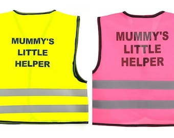Baby Hi Visibility Vest printed "MUMMY'S LITTLE HELPER" - 2 Colors and 3 Sizes 0-24 Months