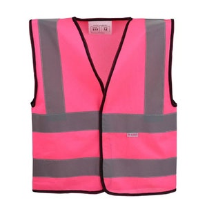 Child Vests Children Reflective Waistcoat Hi Visibility Sports Safety 2 Colors and 3 Sizes from 3 to 11 years image 3