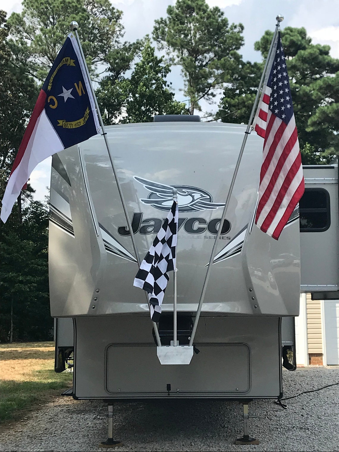 5th Wheel Flag Holder Multipule Flag holder Toyhauler Lock Etsy