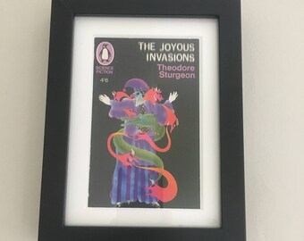 Classic Penguin Science Fiction Book cover print- framed - The Joyous Invasions