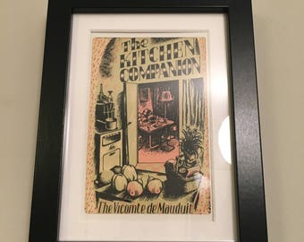 Classic Cookery Book cover print- framed - The Kitchen Companion