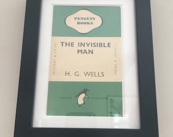 Classic Penguin Science Fiction Book cover print- framed - The Invisible Man