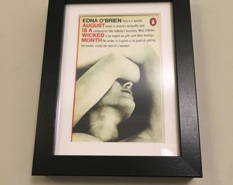 Classic Penguin Book cover print- framed - August is A Wicked Month