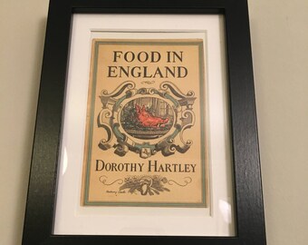 Classic Cookery Book cover print- framed - Food In England