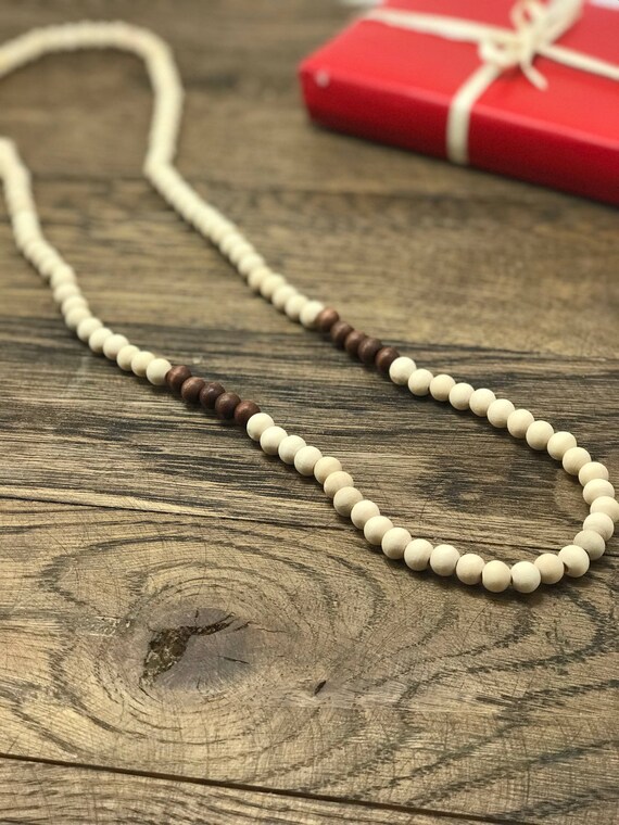 small wooden bead necklace