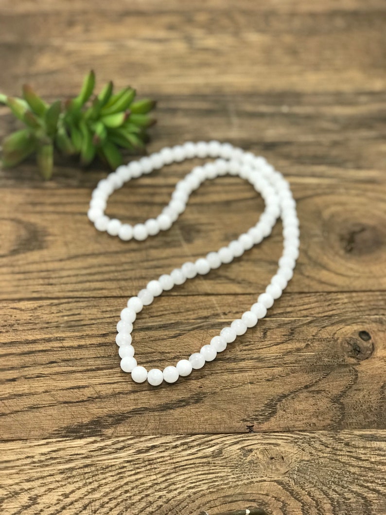 White Necklace Beaded Necklaces for Women White Bead Etsy