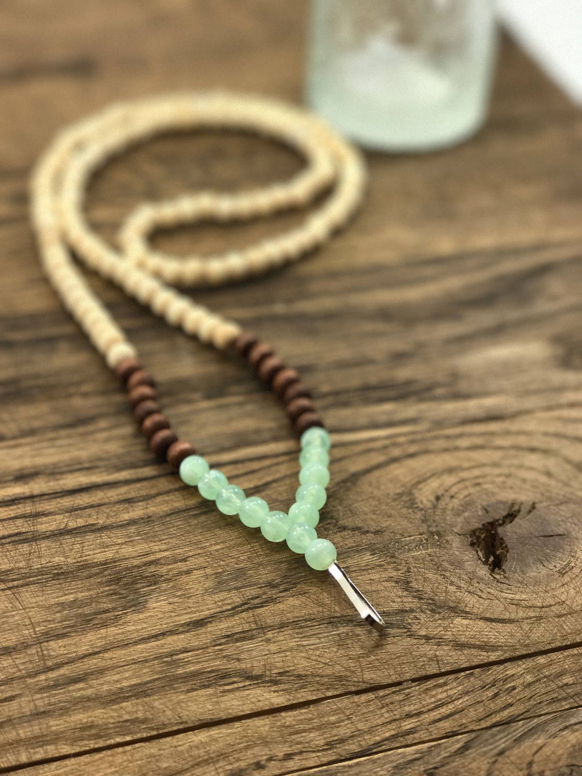 Wooden Beaded Lanyard for Teachers Wood Bead Badge Holder Etsy