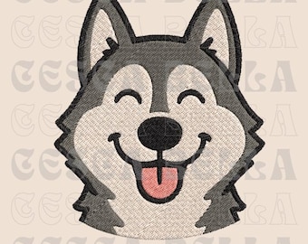 Husky Embroidery Design – Digital Download