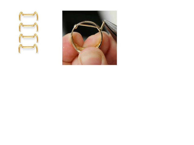 14 k white/yellow gold filed ring guard, ring size adjuster for Men/ Women for custom fit engagement & others image 3
