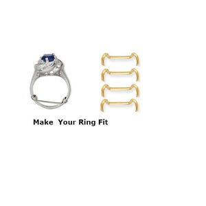 14 k white/yellow gold filed ring guard, ring size adjuster for Men/ Women for custom fit engagement & others image 2