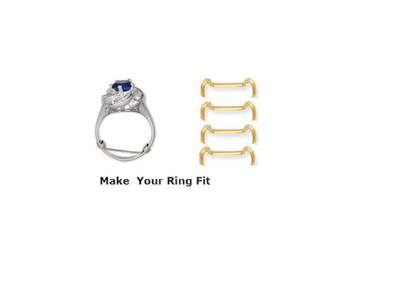 14k White/yellow Gold Filled Spring Ring Guard Metal Ring Guard Ring  Adjuster Spacers Ring Sizers for Engagement Rings/others 