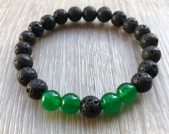 Gemstone + Lava Diffuser Bracelet