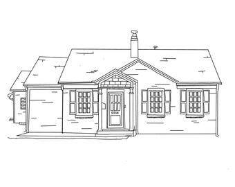 DIGITAL FILE** House Drawing