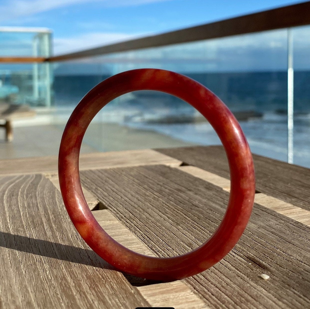 Real Red Jade Bangle Etsy Canada
