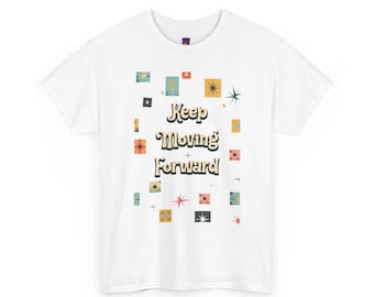 Camiseta con frase "Sigue adelante" / Inspirada en Disney de mediados de siglo