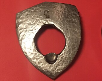 Hand forged Knights Shield Bottle opener
