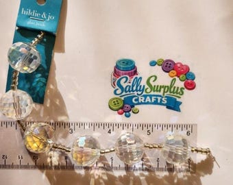 Hildie & Jo Strung Glass Bead mix, beautiful, large beveled beads, Jewelry Making Supplies!