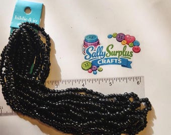 Hildie & Jo Strung Black Glass Beads, Jewelry Making Supplies!