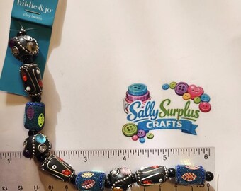 Hildie & Jo Strung unique clay beads with decorative features, Jewelry Making Supplies!