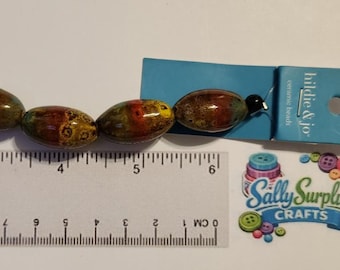 Hildie & Jo Strung Multicolor Ceramic Beads, Jewelry Making Supplies!