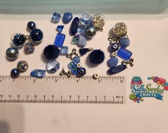 Jesse James Beads White Label - Blue Baubles, beads, and accents very pretty mix!