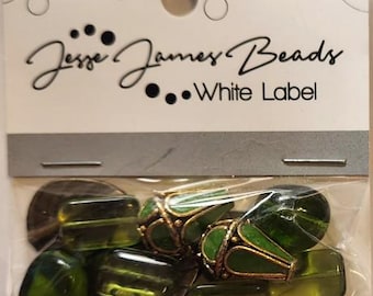 Jesse James Beads White Label - Leafy Green statements