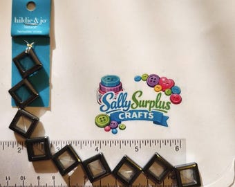 Hildie & Jo Strung Square Natural Hematite Stone Beads