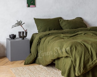 Linen DUVET COVER in VARIOUS colors, King, Queen, Twin, Double, stonewashed linen bedding, natural colors linen