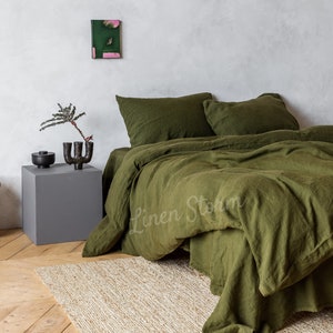 Linen DUVET COVER in VARIOUS colors, King, Queen, Twin, Double, stonewashed linen bedding, natural colors linen