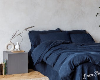Navy Blue Bedding Etsy