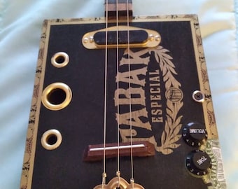 3 String Cigar Box Guitar*** Handmade To Order***  All Solid Wood!