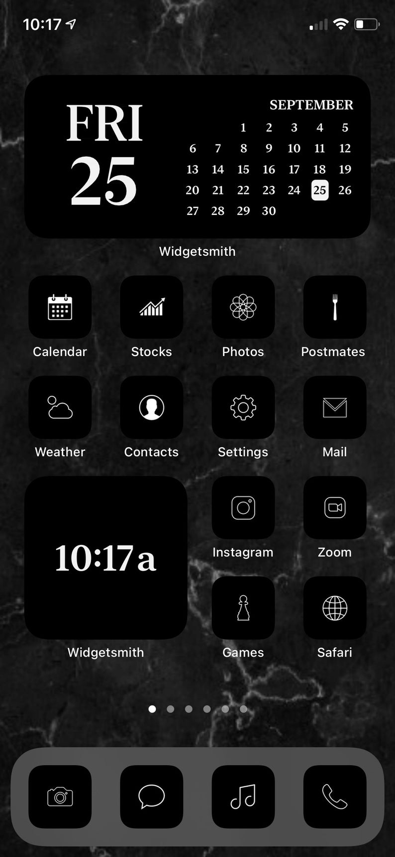 Black iOS 14 App Icons 110 / iOS 14 Icons / Black App