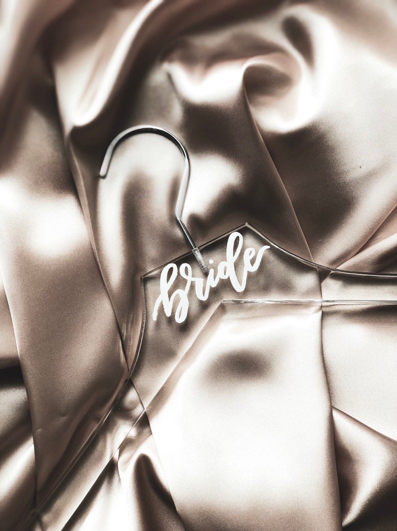 Custom Acrylic Wedding Dress Hanger Acrylic Hanger Bride Hanger Bridesmaid Gift Bridesmaid Hanger