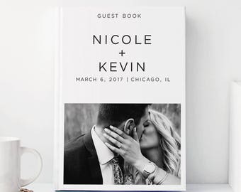 Wedding sign-in book, guest book, personalized wedding book, Custom Guest Book, Wedding guest book, modern guest book, guest book sign in