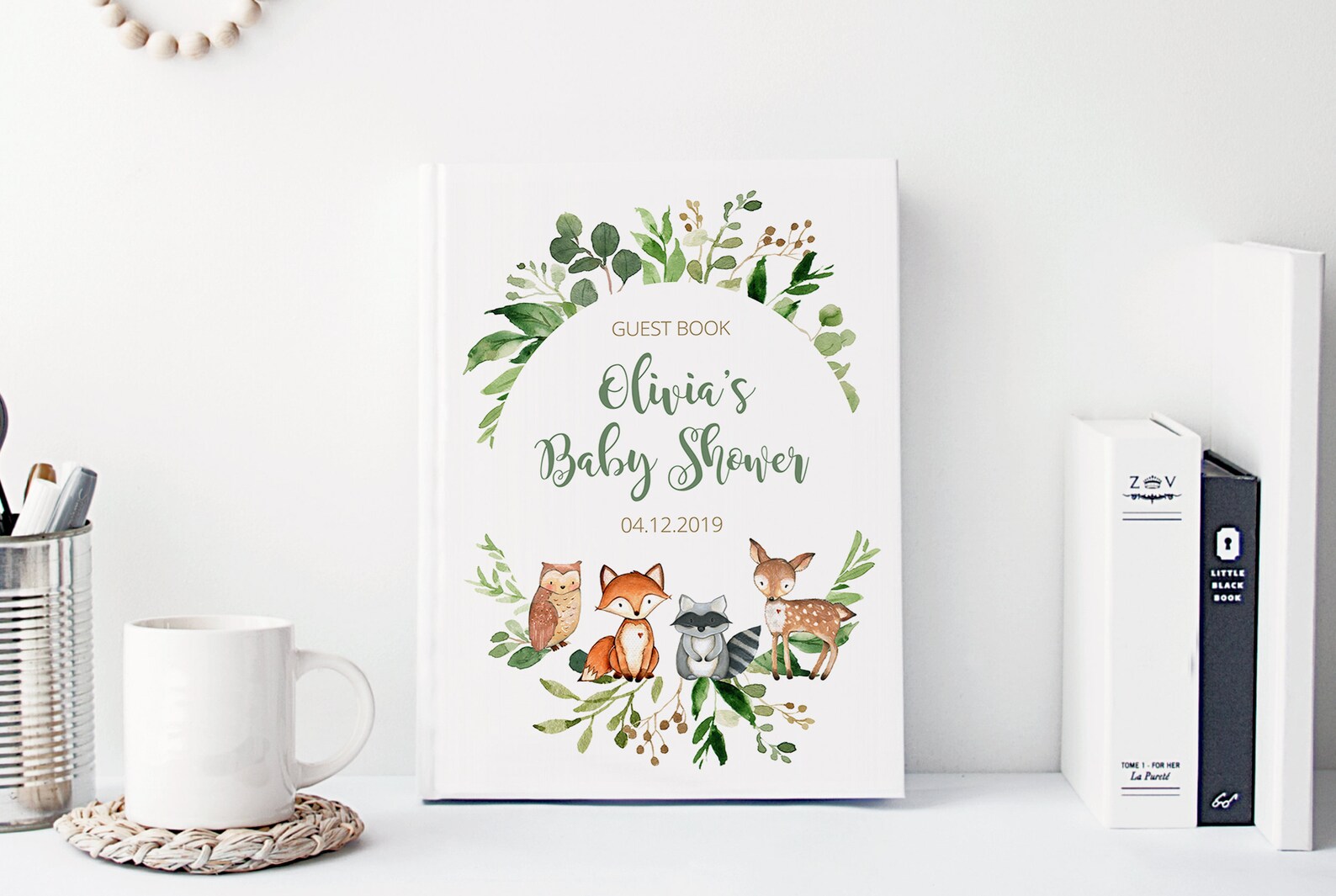 Woodland Baby Shower Guest Book Guestbook Advice for Etsy